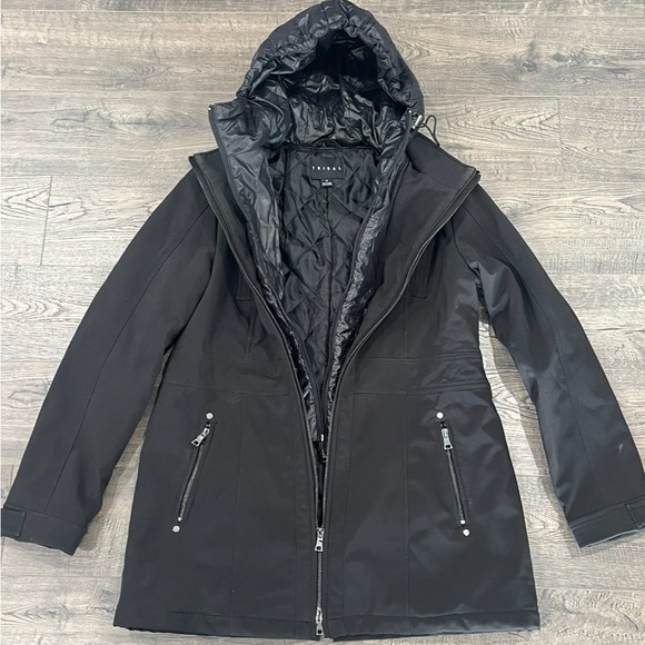 Women winter jacket with hoodie size M - Picture 3 of 9